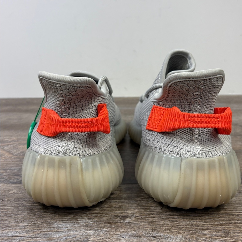 Adidas Yeezy Boost 350 V2 “Tail Light” Light Gray / Orange Heel Tab | M Size 11 - Picture 3 of 9
